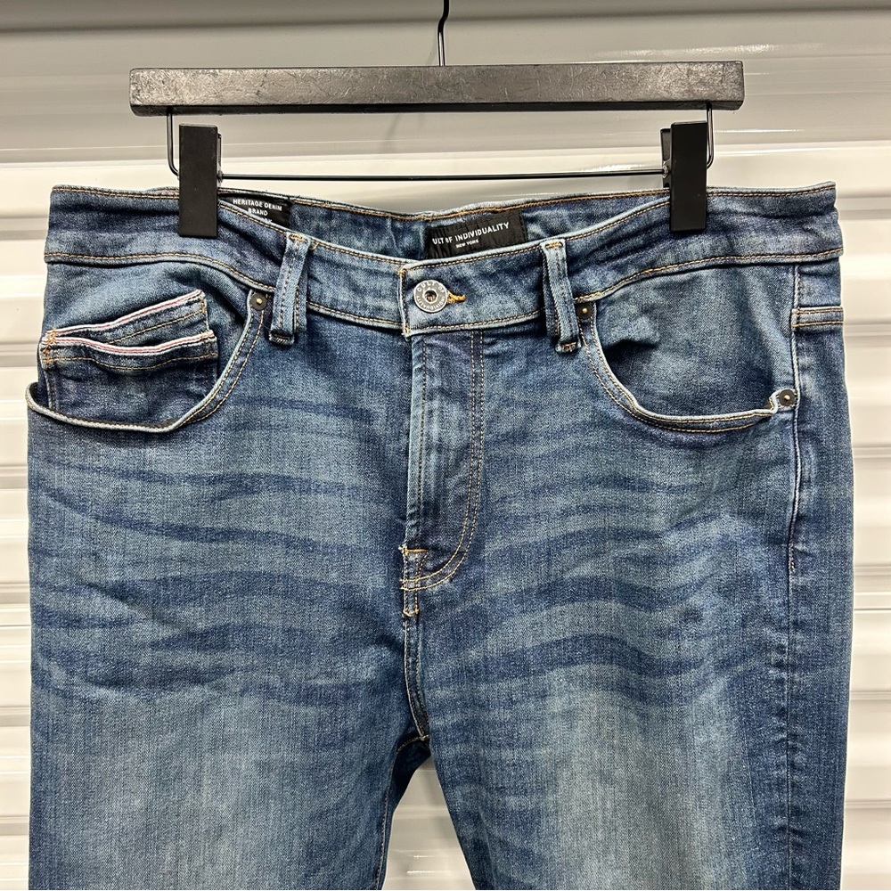 Cult of Individuality Rocker Slim Stretch Straight Japanese Selvedge Jeans 38/32 - Picture 3 of 16